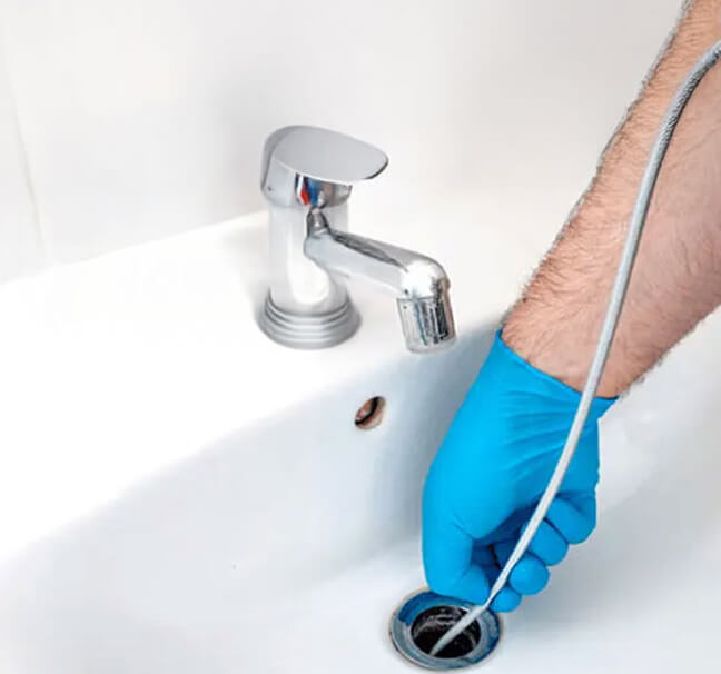 clogged drain snake drain